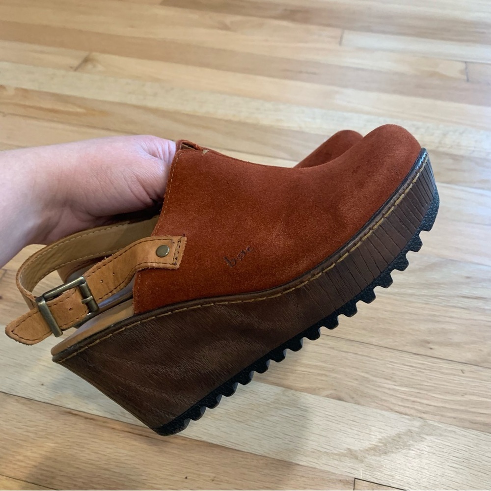 BOC Women’s Suede Picante Sling Back Mule Fall Neutral Size US 7 Boho
